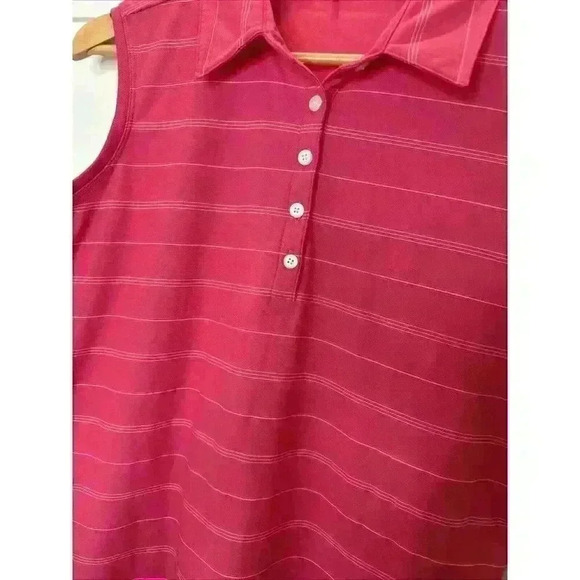 Nike Golf Dri-Fit Pink Women's Sleeveless Polo Size Medium - Picture 6 of 12
